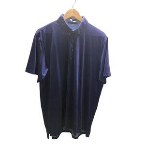 Greyson Polo Shirt Men's Size Large Blue Stretch Short Sleeve